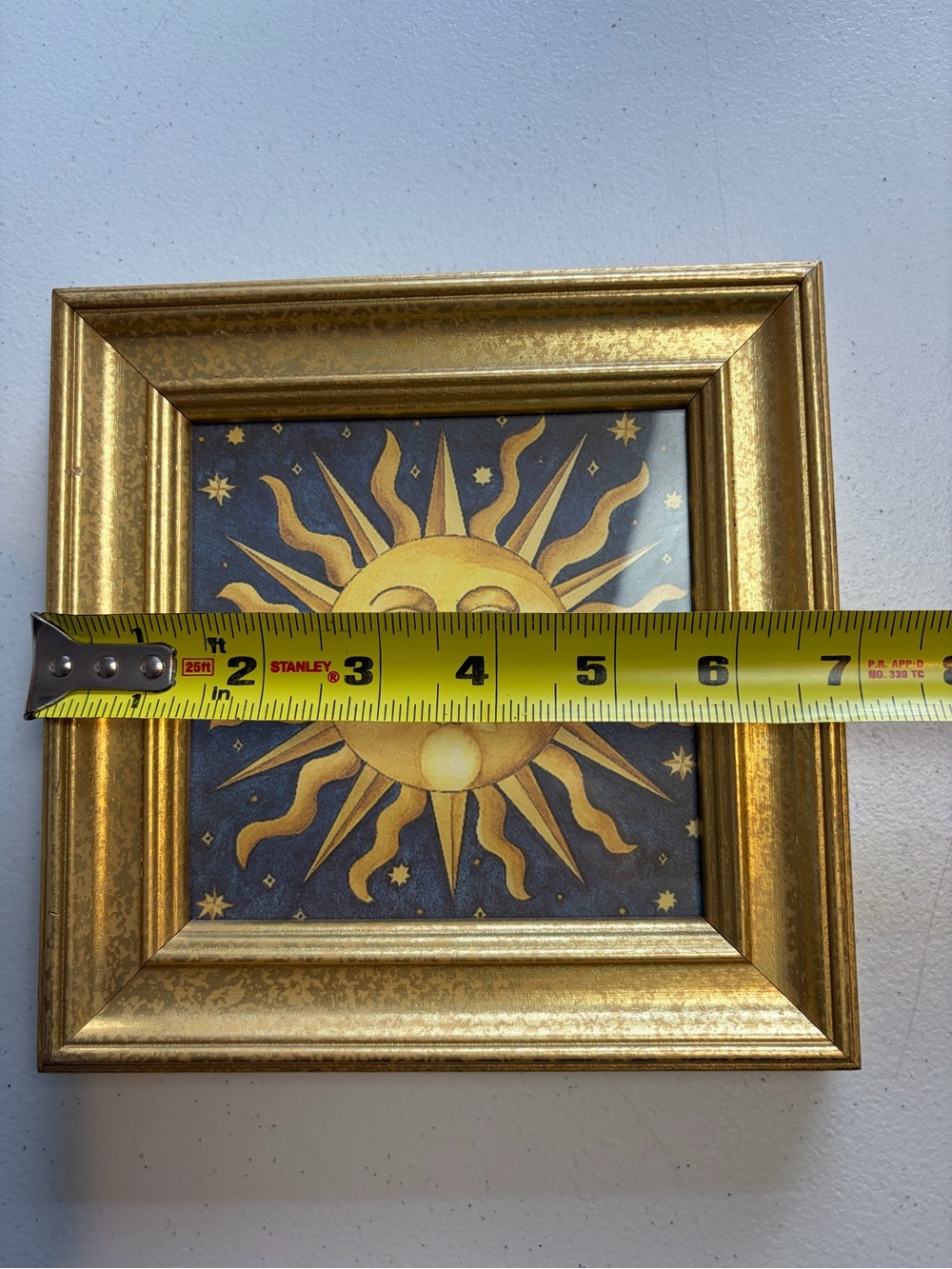 Vintage Celestial Sun Stars Wall Art Gold Frame Whimsigoth Boho Decor 1990s 90s - Picture 5 of 5